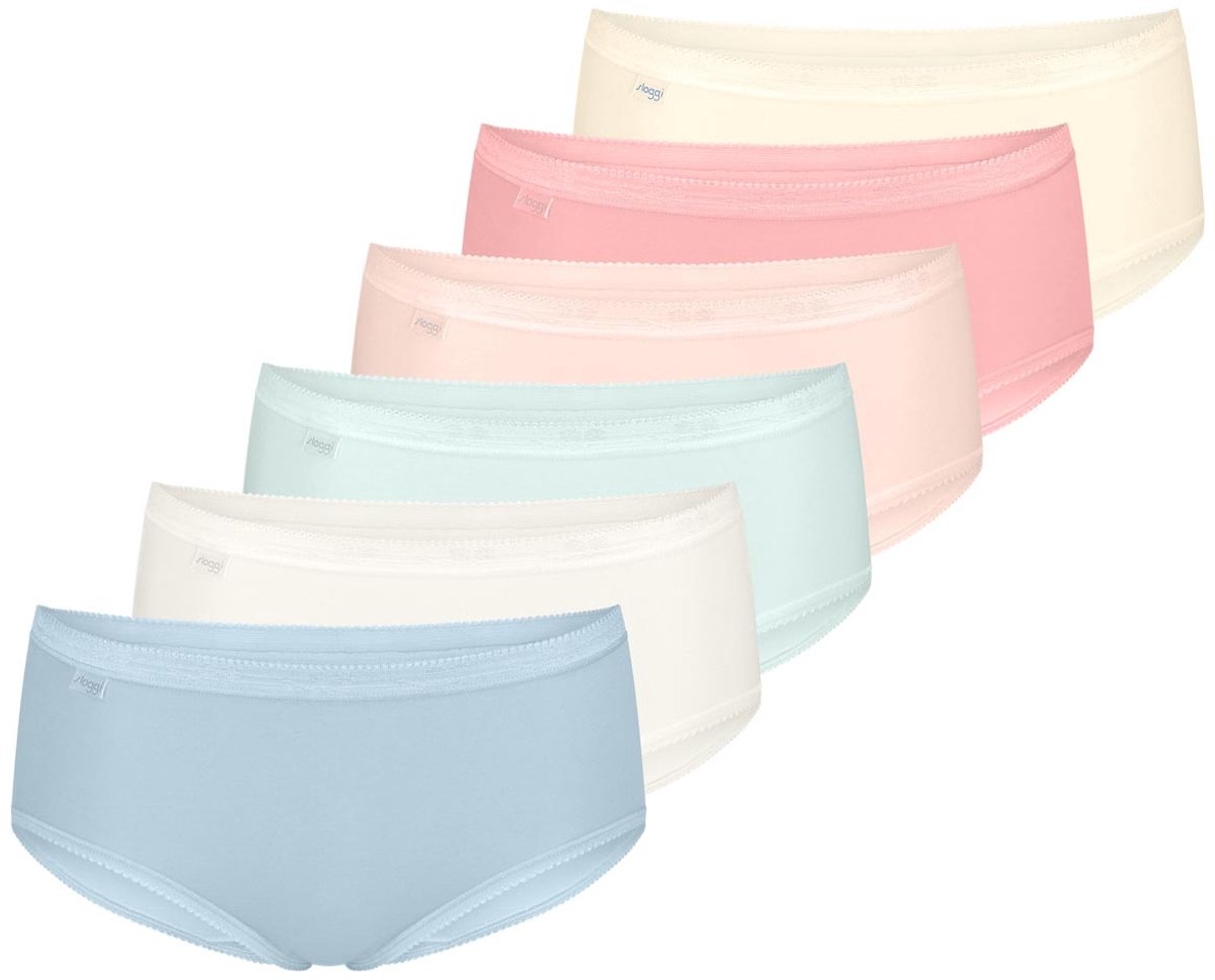 sloggi Dames midi slip 6 pack Basic+