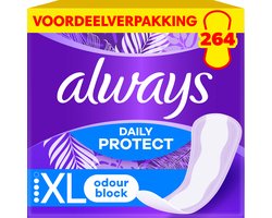 Always Daily Protect Extra Long Inlegkruisjes - Odour Block technologie - 4 x 66 Stuks