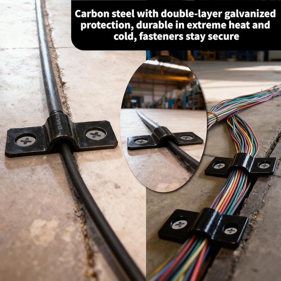 U-buisklemmen 6mm - Set van 50 stuks - Zwarte klemmen voor elektrische leiding - Duurzaam en corrosiebestendig - Eenvoudige installatie. — afbeelding 5