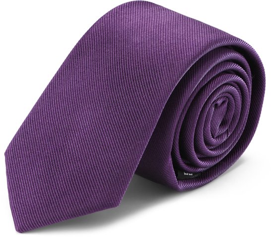 Cravate violette en sergé de soie 6 cm