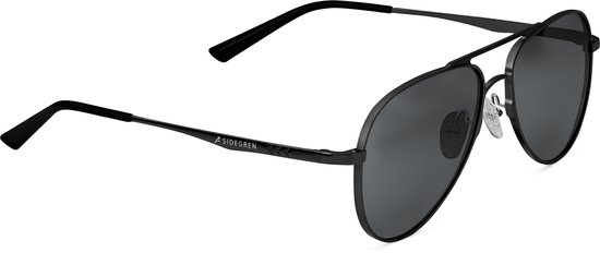 Zwarte Gepolariseerde Titanium Aviator Zonnebril — afbeelding 3