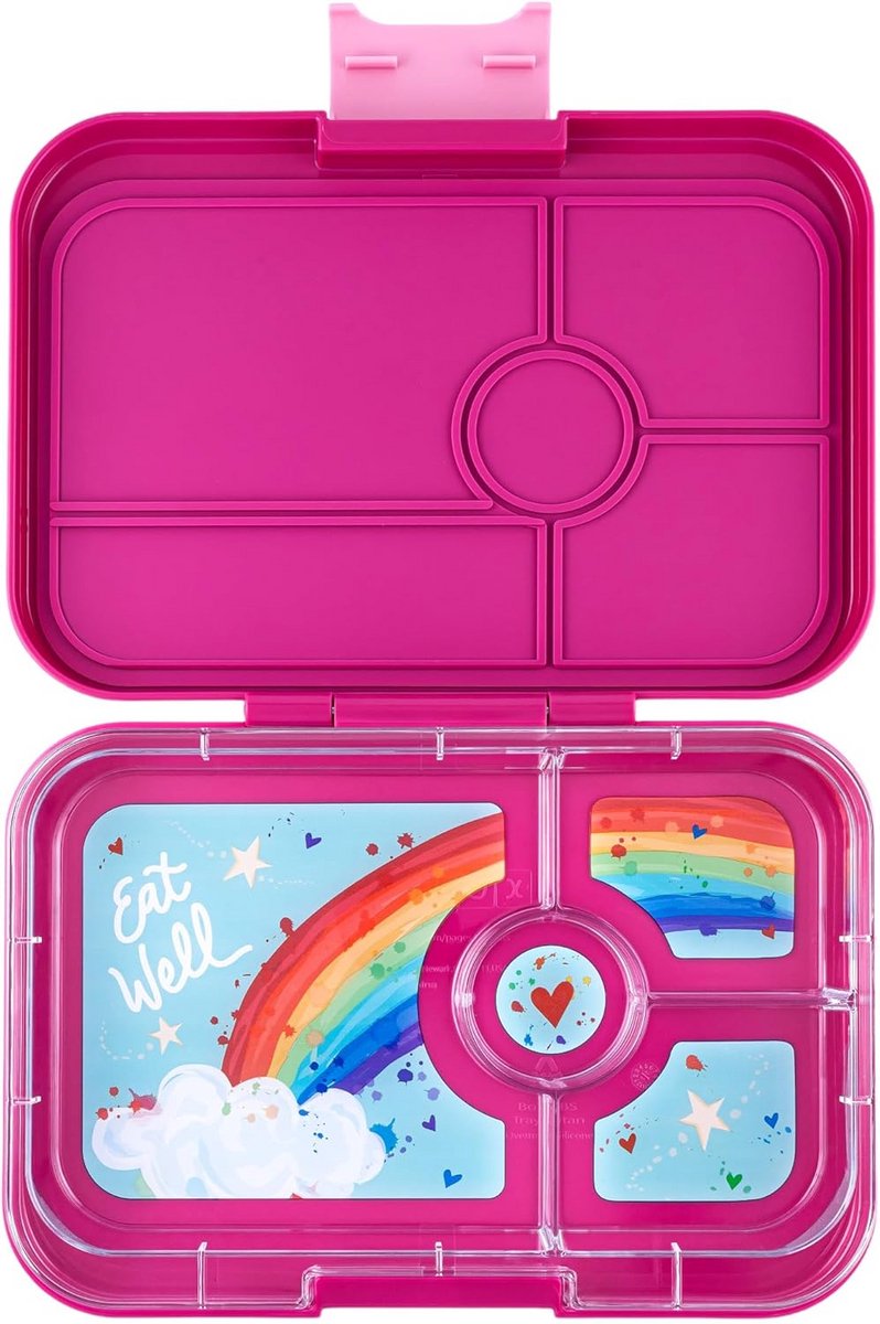Lekvrije Bento Lunch Box met 4 Compartimenten voor Maaltijden en Snacks