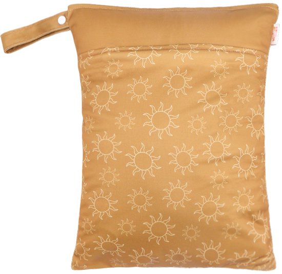 2 Stuks - Waterdichte Opbergtas Groot - Wetbag Luiers - Reistas - 2-vaks - 40x30 cm - Golden Sun van Merkloos — afbeelding 2