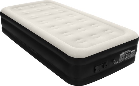 FLOAT - Eenpersoons luchtbed met ingebouwde elektrische pomp - 191x99x38 cm - Zelfopblazend 1 persoons luchtmatras - Logeerbed Twin - NimbusRest van Merkloos — afbeelding 2
