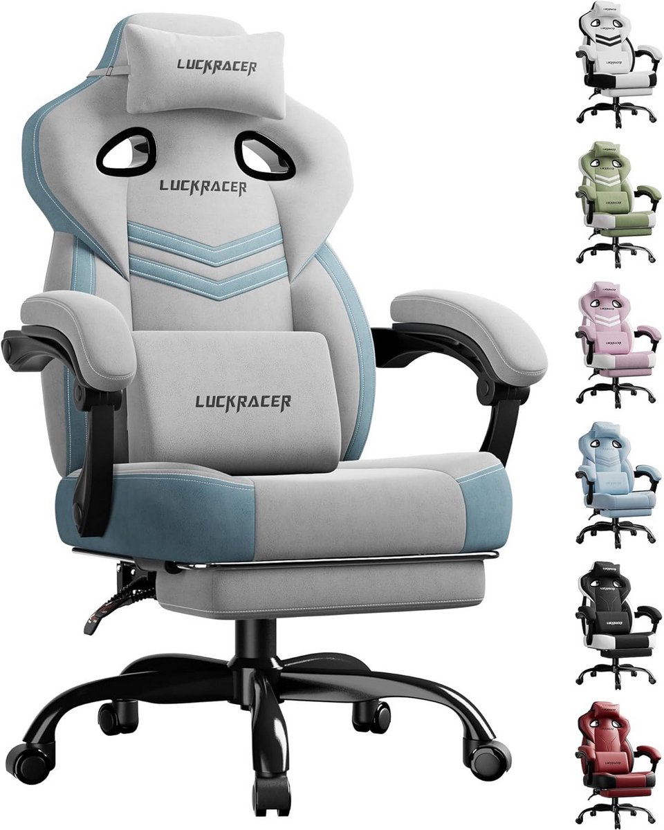 Ergonomische Gamingstoel met Voetensteun en Verstelbare Rugleuning