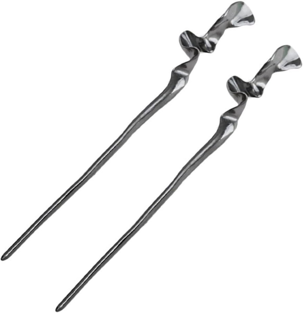 Set van 2 Geometrische Metalen Haarspelden voor Vrouwen Chinees Stijl