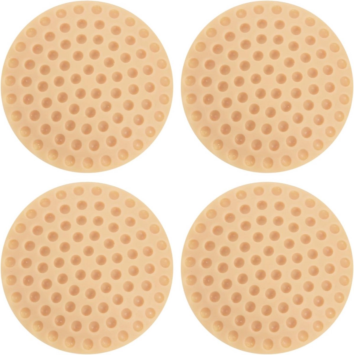 Zelfklevende Deurstoppers Wandbeschermers PVC Beige - 4 Stuks