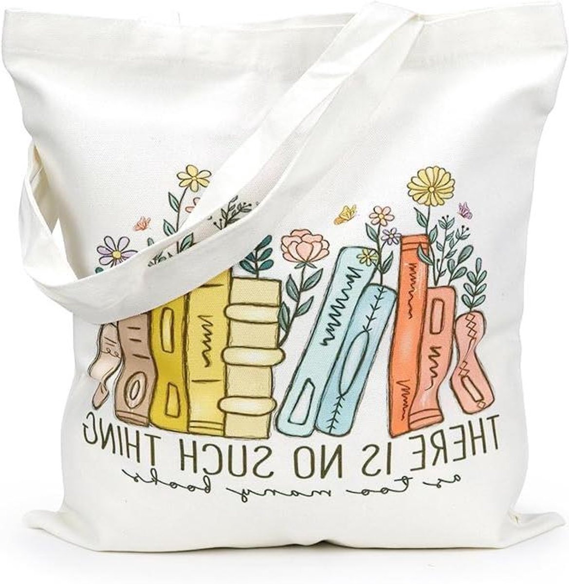 Canvas Tote Bag voor dames - Herbruikbare boodschappentas met schouderriem