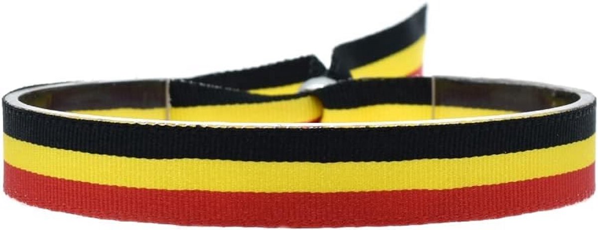 Verstelbare Stoffen Armband met Belgische Vlag voor Sportliefhebbers