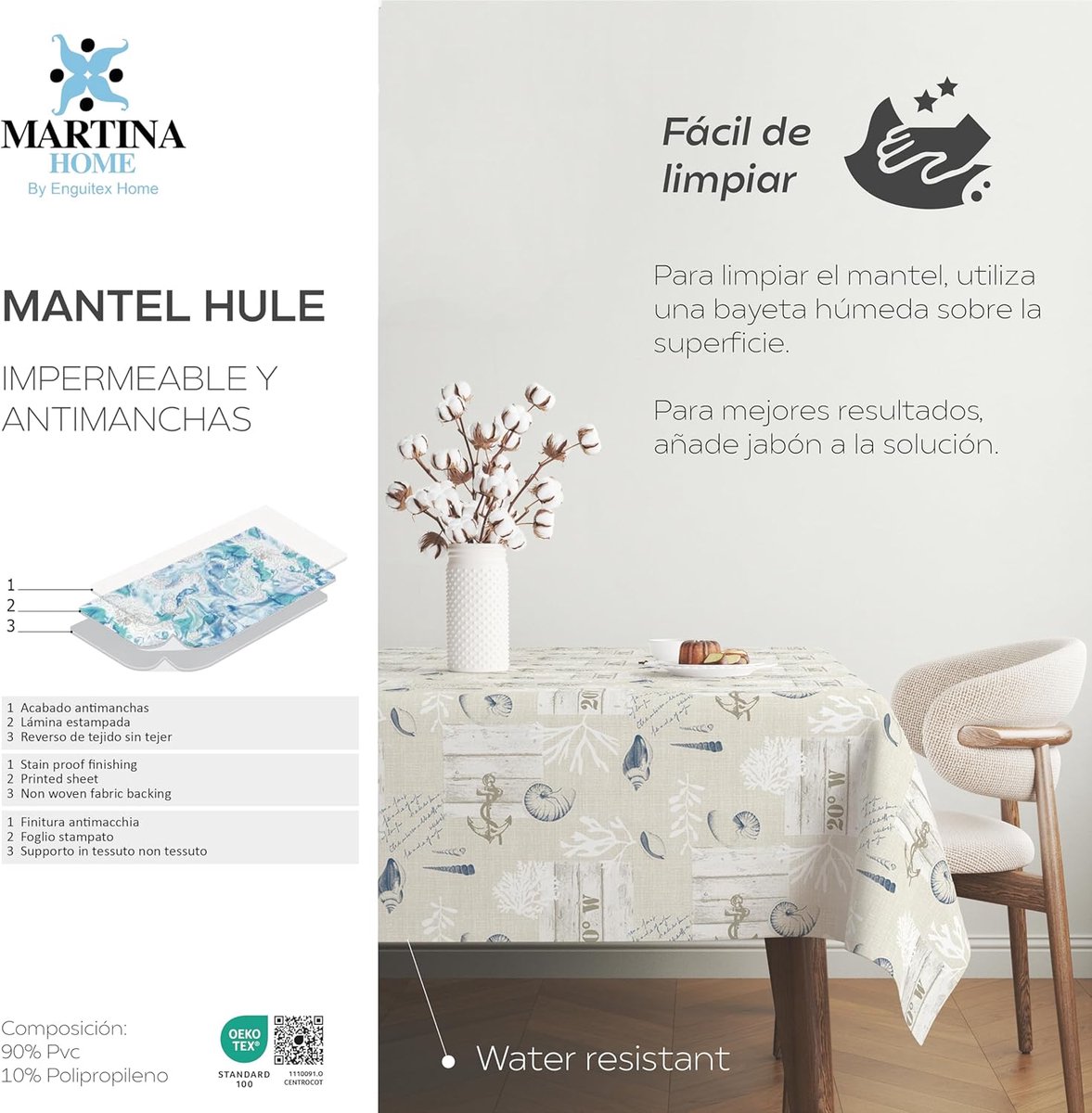 Tafelkleed tafelzeil 100 x 140 cm – Waterdicht en vuilafstotend