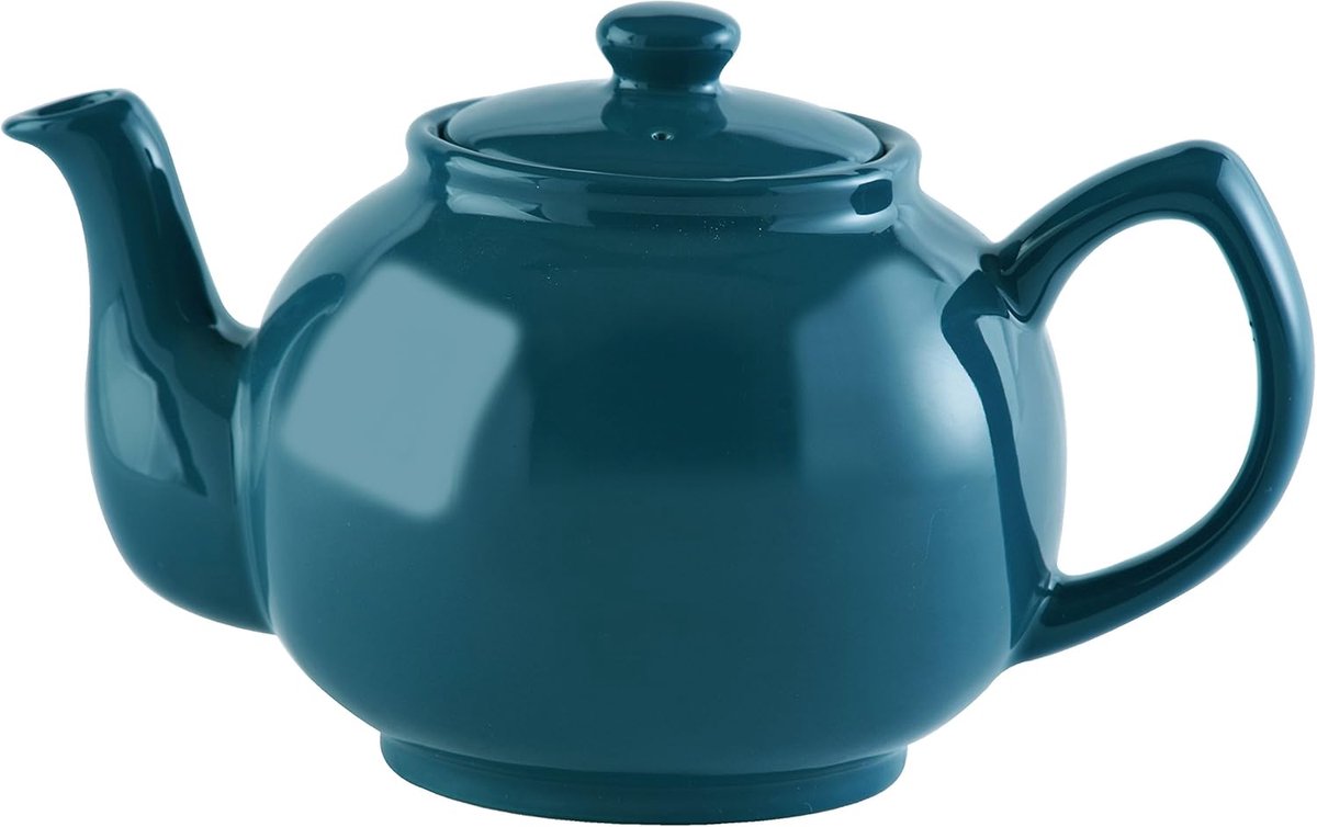 Stijlvolle Theepot van Steengoed - 6 Kops, Kleurrijk, Traditionele Engelse Charme