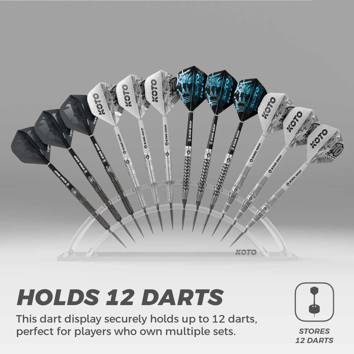 KOTO 12 Holes Darts Display - Dartpijl Houder