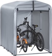 SoBuy KLS11-K Berging - Fietsenstalling voor buiten - 120 x 176 x 163 cm - Zilver