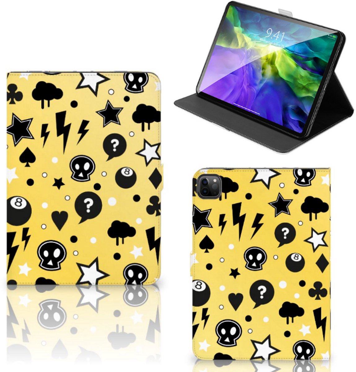 Tablettasje iPad Pro 11 2020/2021/2022 Punk Geel