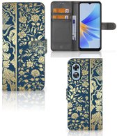 Portefeuille Livre OPPO A17 Coque Téléphone Fleurs beiges