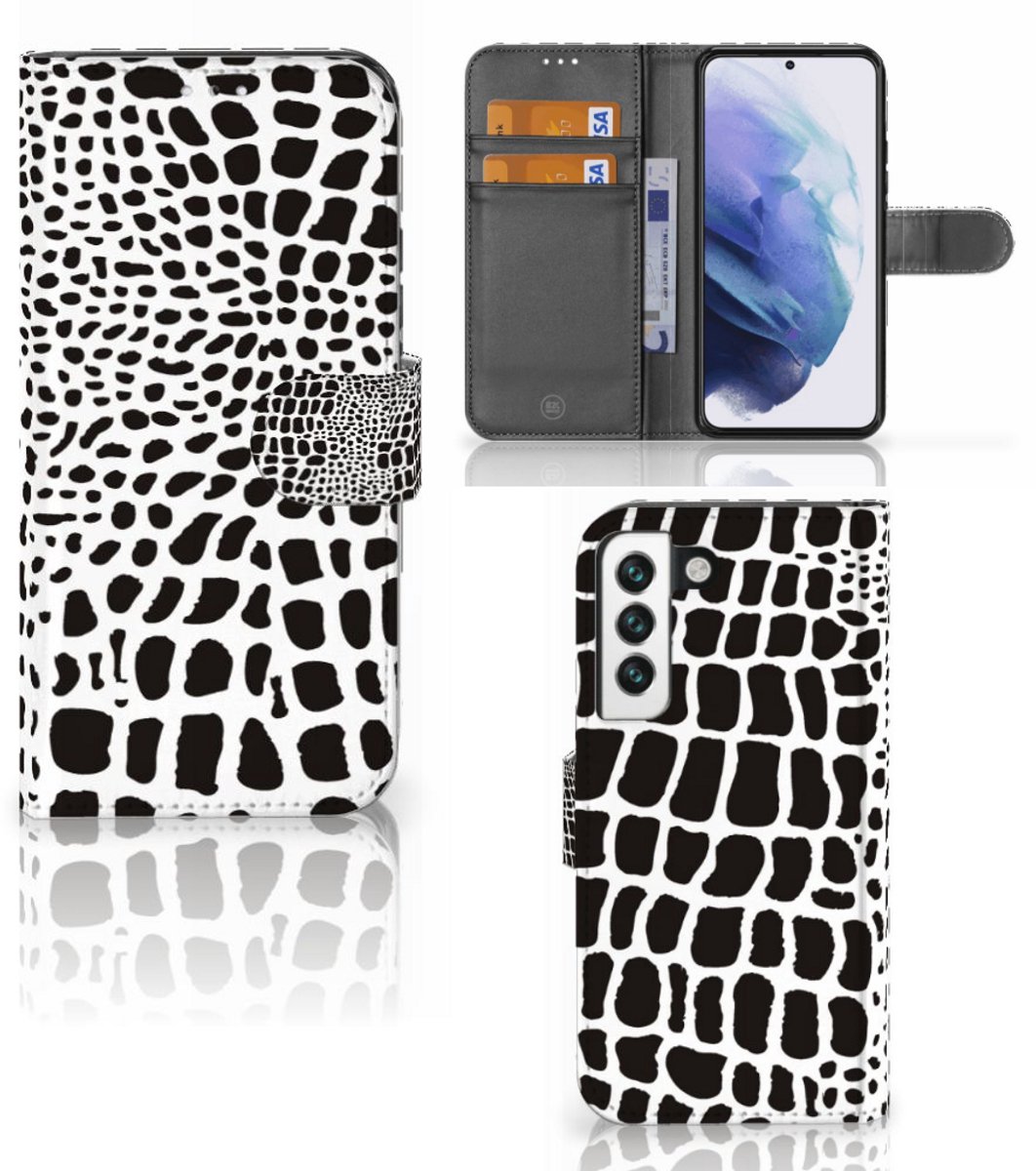 Samsung Galaxy S22 Telefoonhoesje met Pasjes Slangenprint