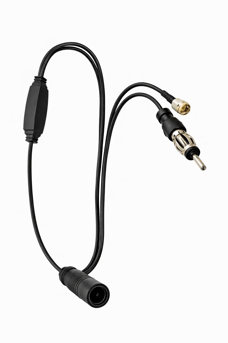 FM/DAB+ Antenne Splitter – SMA Adapter voor DAB+ Autoradio