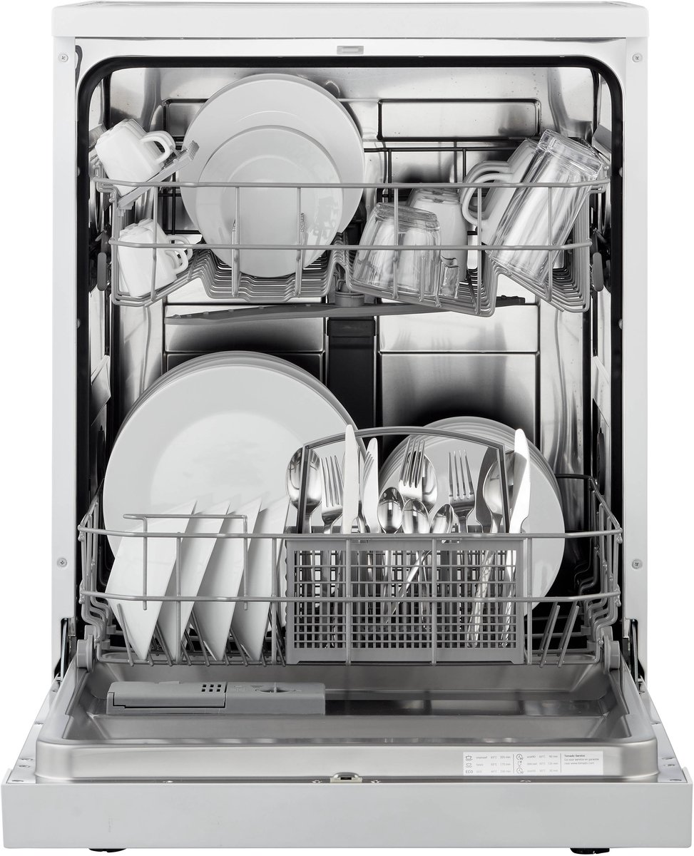 Tomado TDW6001W - Vrijstaande vaatwasser - 12 couverts - Energielabel D - 47 dB - Bestekmandje - Wit — afbeelding 5