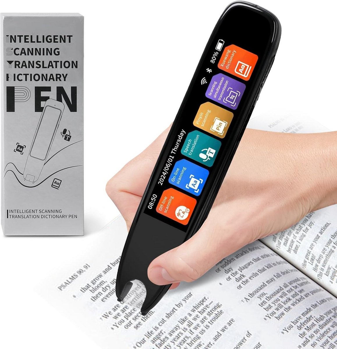 Scanvertaaler pen met spraakopdracht voor realtime vertaling in 142 talen