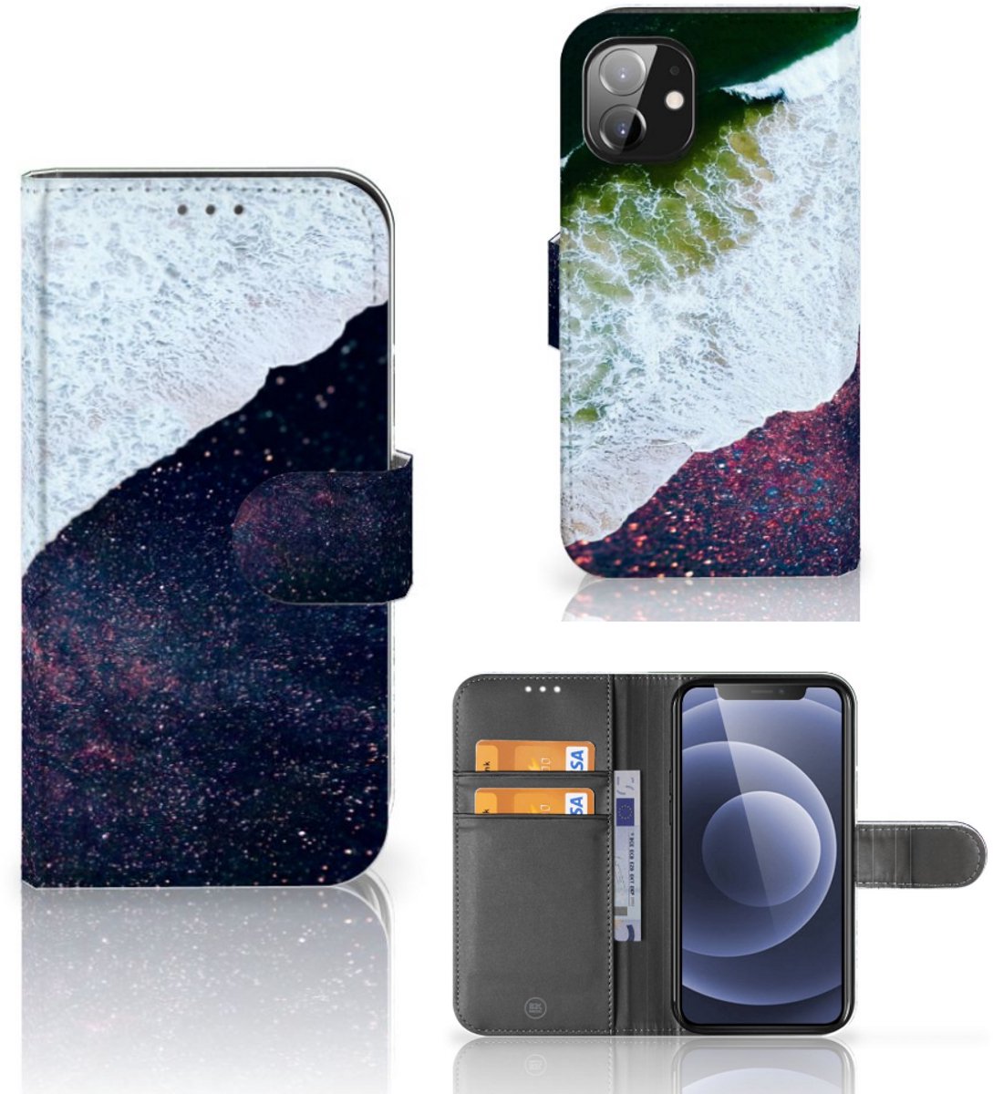 Apple iPhone 12 Mini Book Case Sea in Space