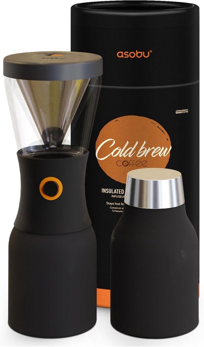 Stijlvol Cold Brew Koffiezetapparaat met Zeef - Zwart 121mmx311mm