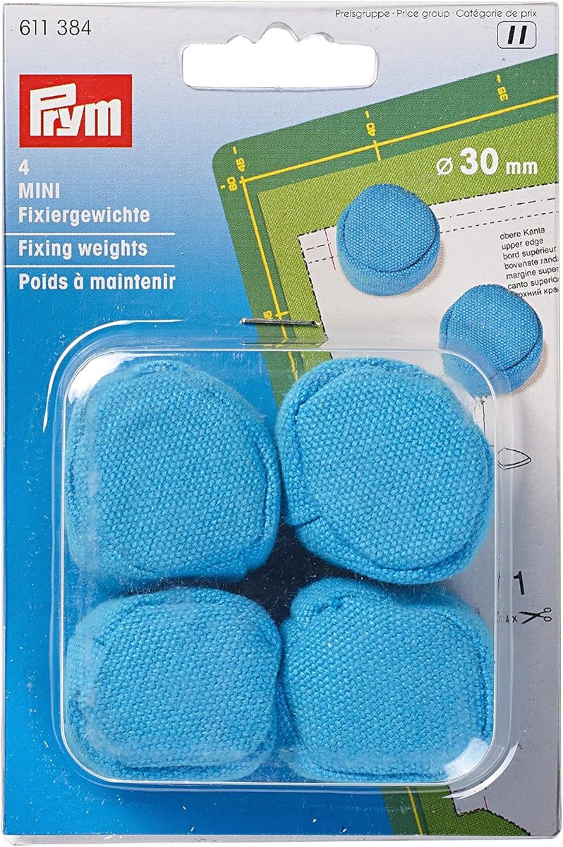 Bevestigingsgewichten 30mm - Mini Fixeergewicht van Katoen en Zand - Blauw