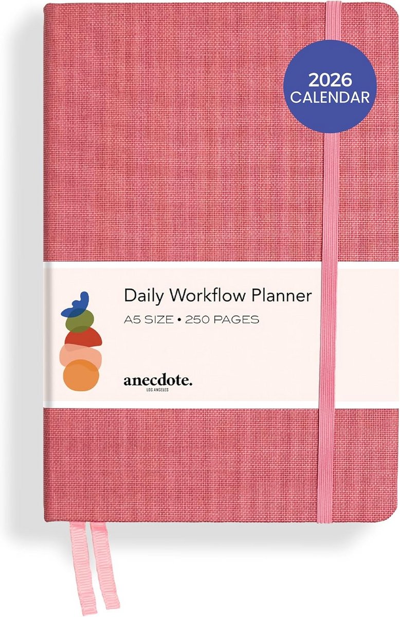 Planner 2026 voor Succes: Maandelijkse, Wekelijkse en Dagelijkse A5 Planner in Blossom Pink