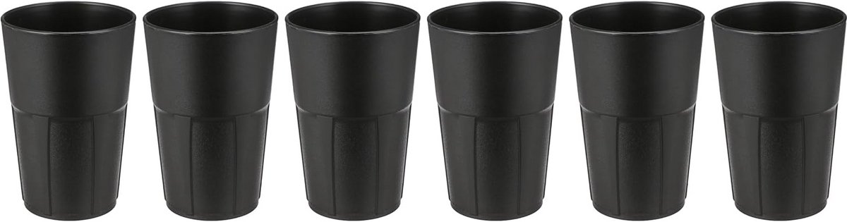Cocktailbekers 0,35 L - Set van 6 Kunststof Vaatwasmachinebestendig