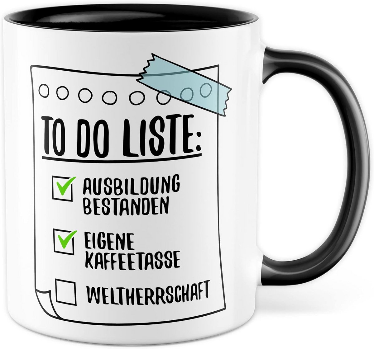 Grappige Oefenmok voor To-Do Lijsten – Perfect Cadeau voor Afstuderen en Examens