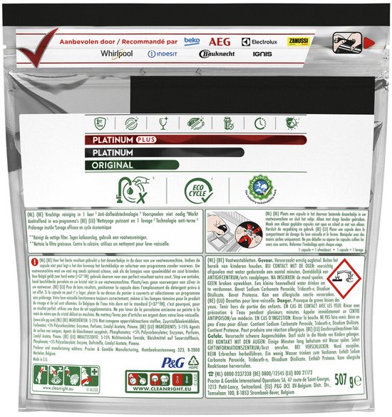 Dreft Vaatwastabletten Platinum All In One Original - 34 stuks