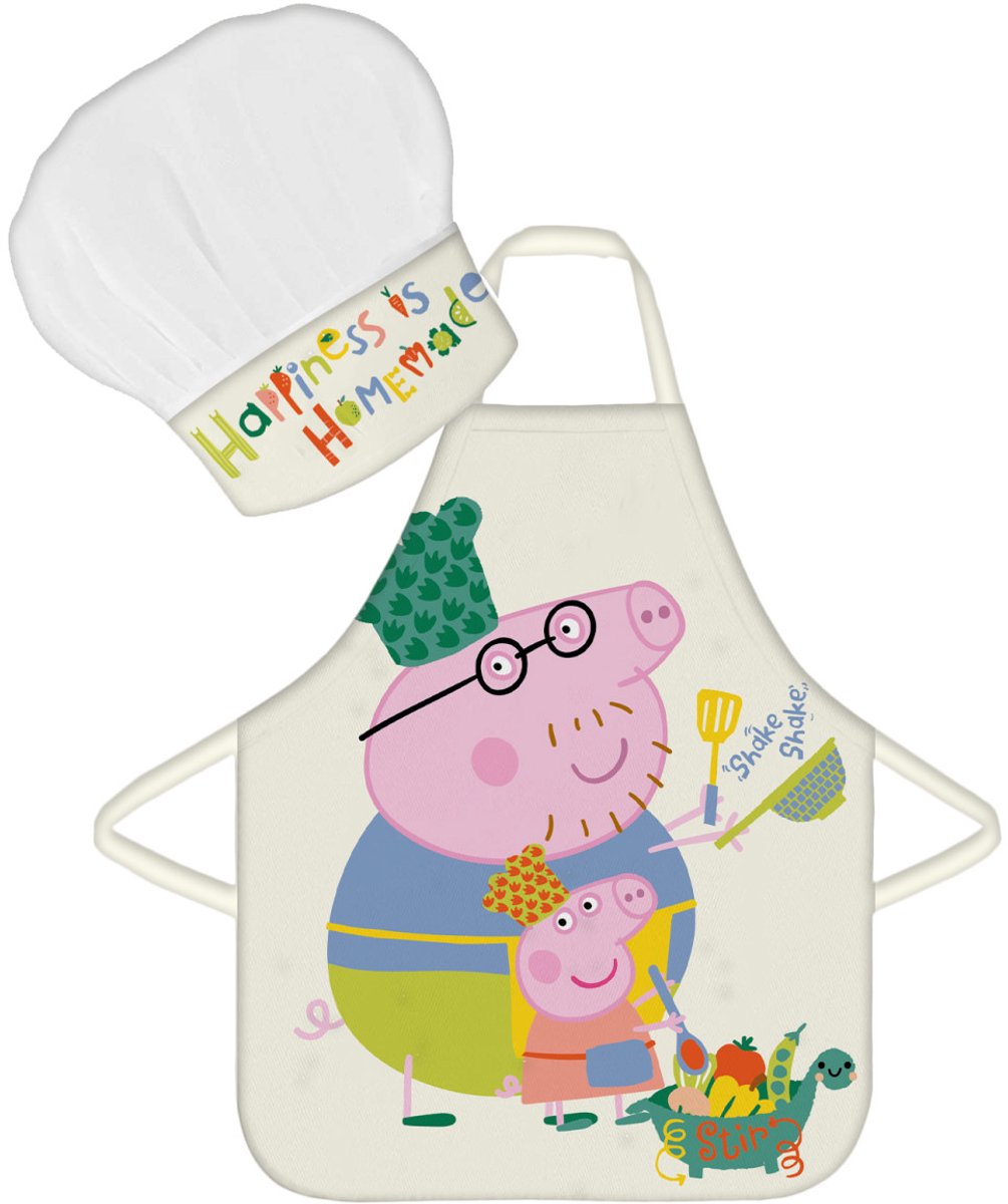 Peppa Pig - happiness - kok set - kook set - schort & muts