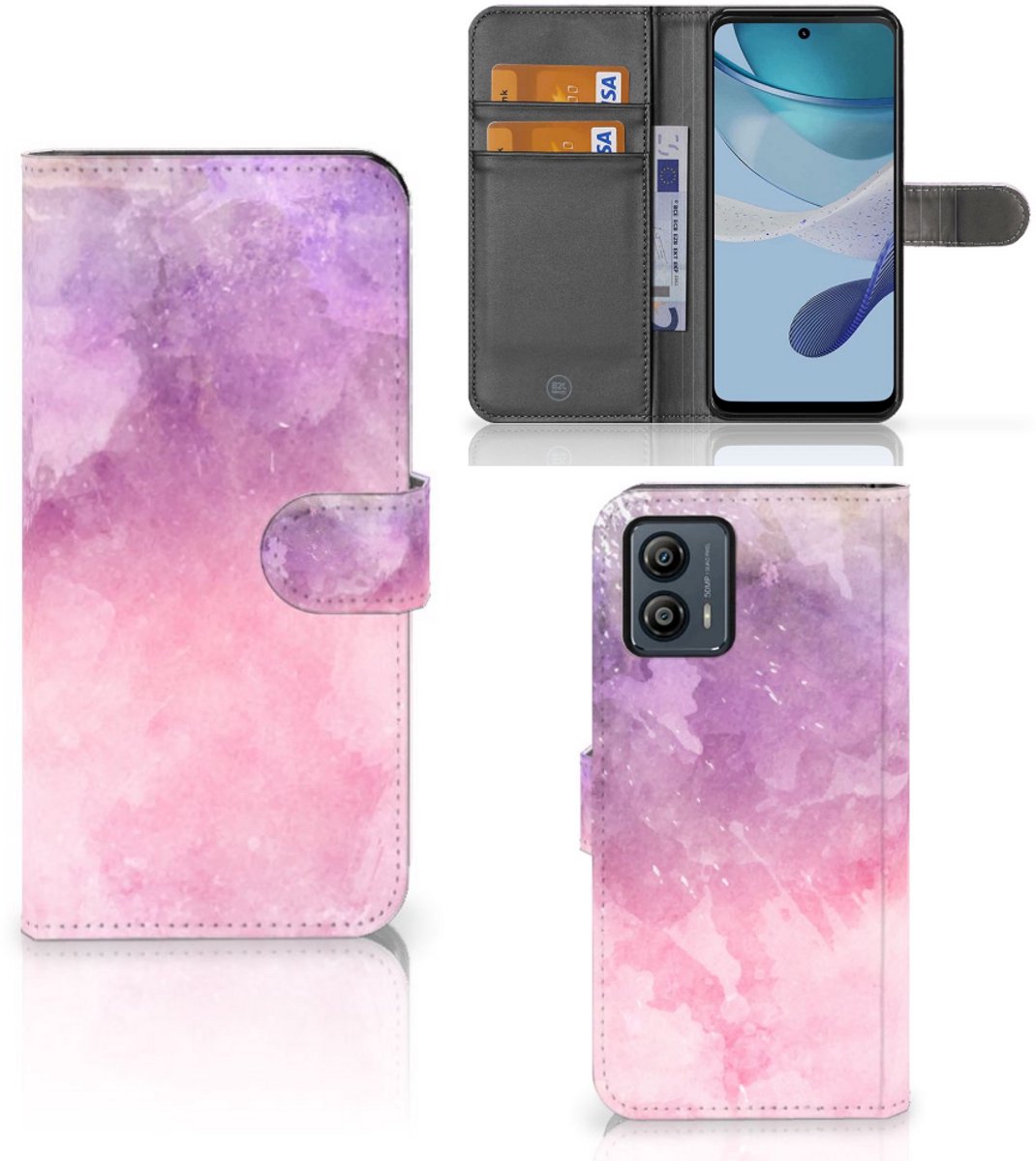 Hoesje Motorola Moto G53 Pink Purple Paint