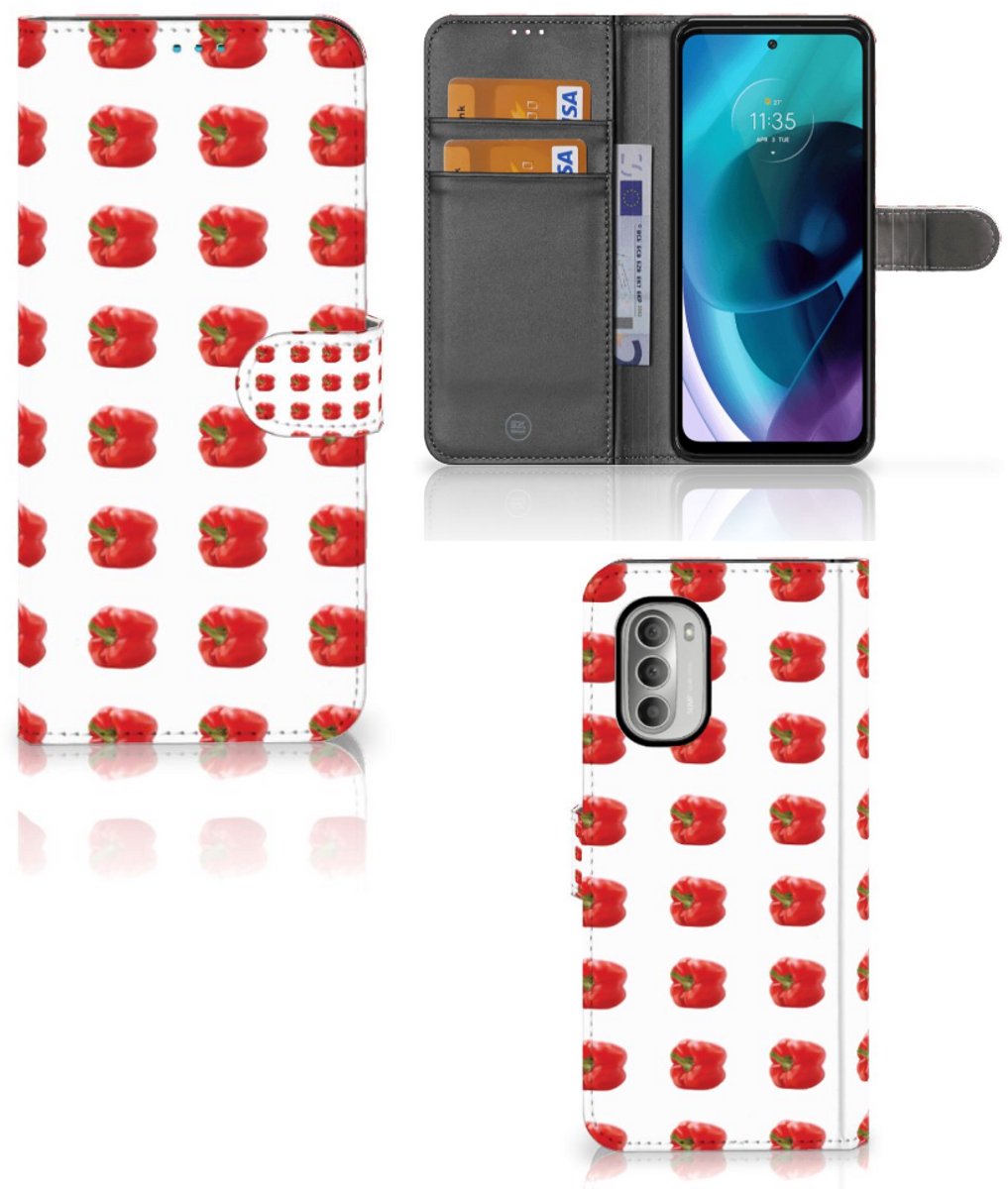 Motorola Moto G51 5G Book Cover Paprika Red