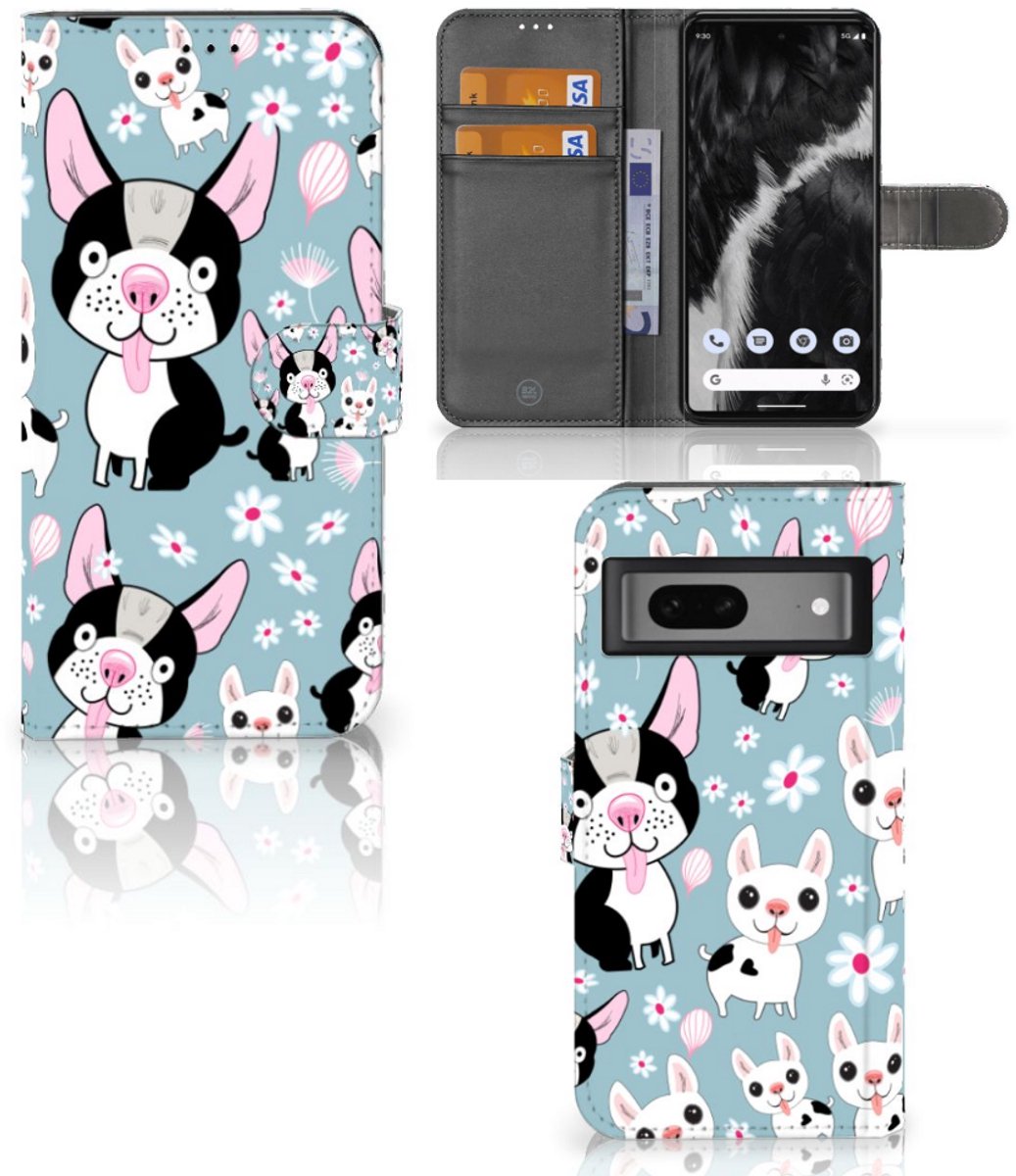 Google Pixel 7 Telefoonhoesje met Pasjes Hondjes
