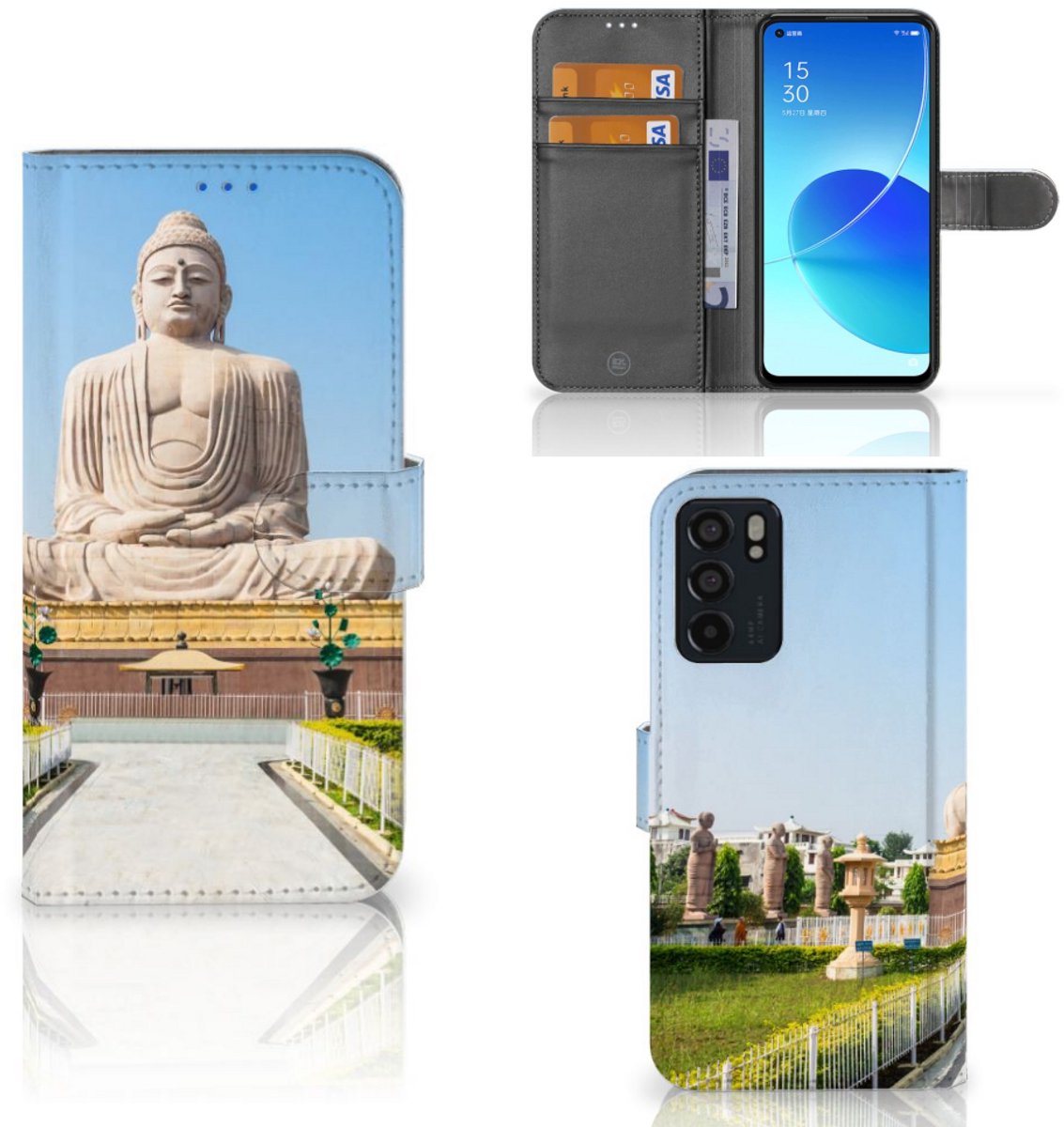 OPPO Reno6 5G Flip Cover Boeddha