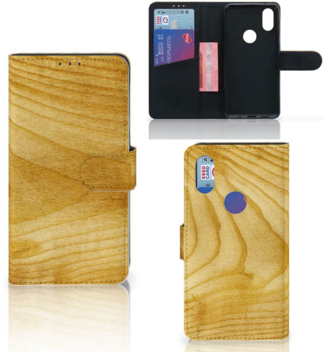 Xiaomi Mi Mix 2s Book Style Case Licht Hout