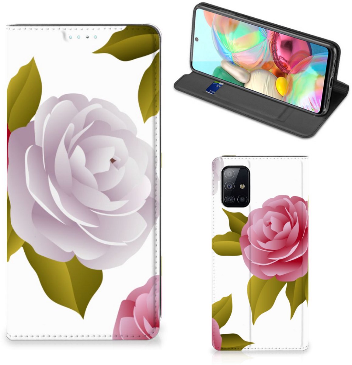 Samsung Galaxy A71 Smart Cover Roses