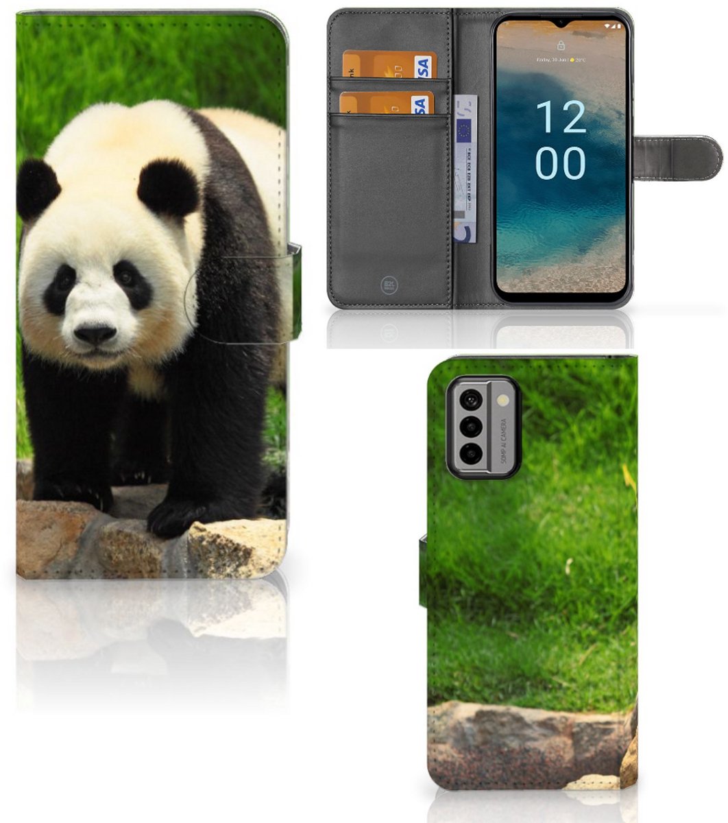 Nokia G22 Telefoonhoesje met Pasjes Panda