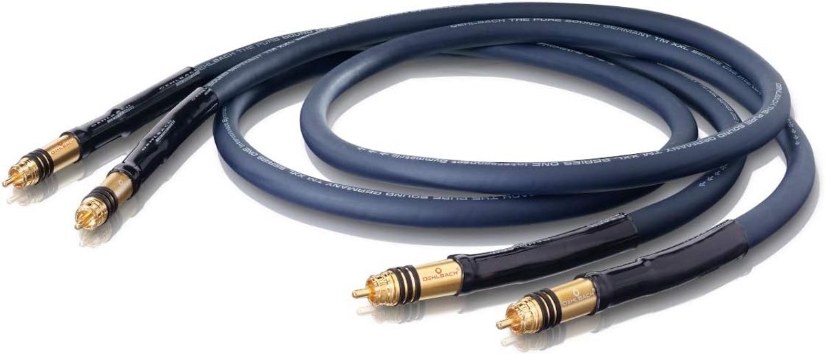 High End Stereo Audio RCA-kabelset - Meervoudige Afscherming en Symmetrische Kabelconstructie - 2 x 50cm