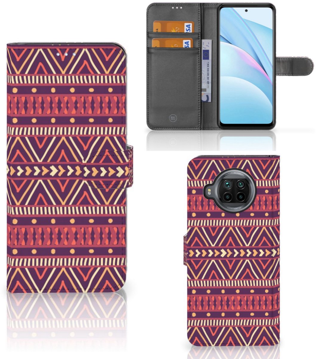 Xiaomi Mi 10T Lite Telefoon Hoesje Aztec Paars