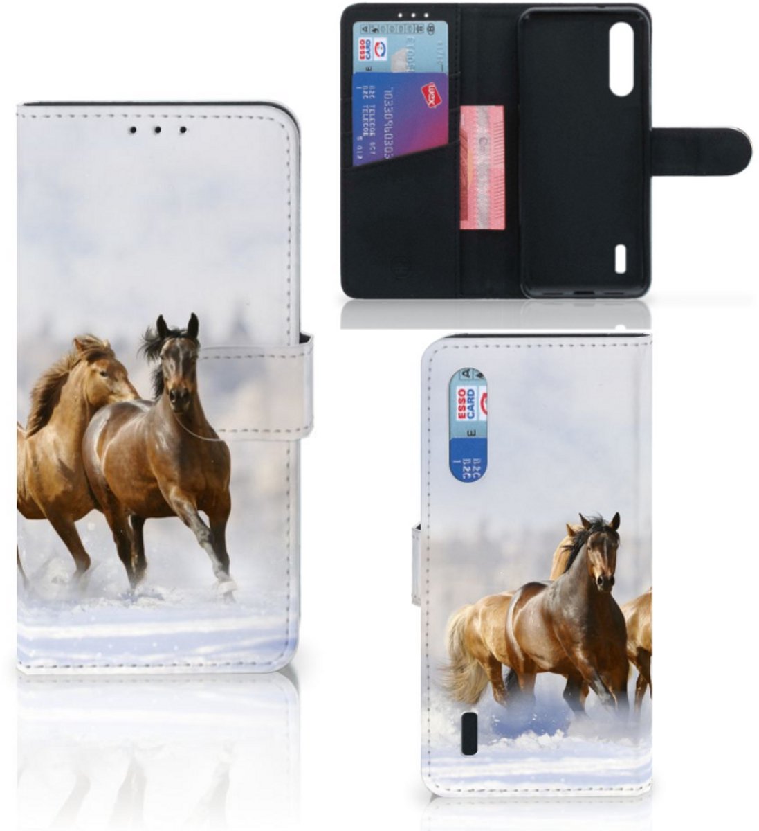 Xiaomi Mi 9 Lite Telefoonhoesje met Pasjes Paarden