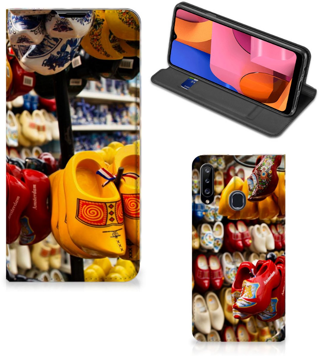 Book Case voor Samsung Galaxy A20s Book Cover Klompen