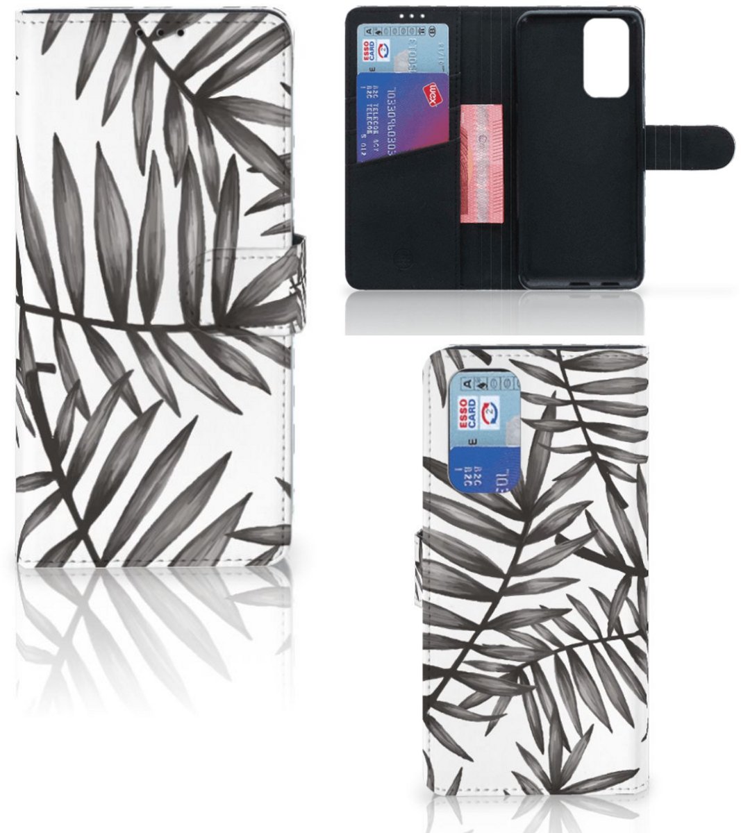 OnePlus 9 Pro Hoesje Leaves Grey