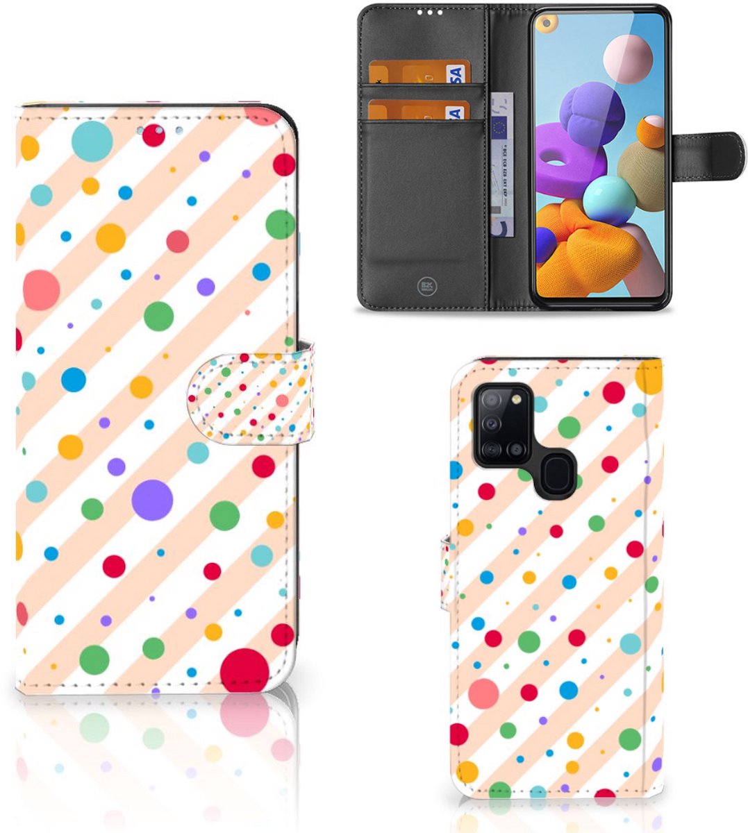 Samsung Galaxy A21s Telefoon Hoesje Dots