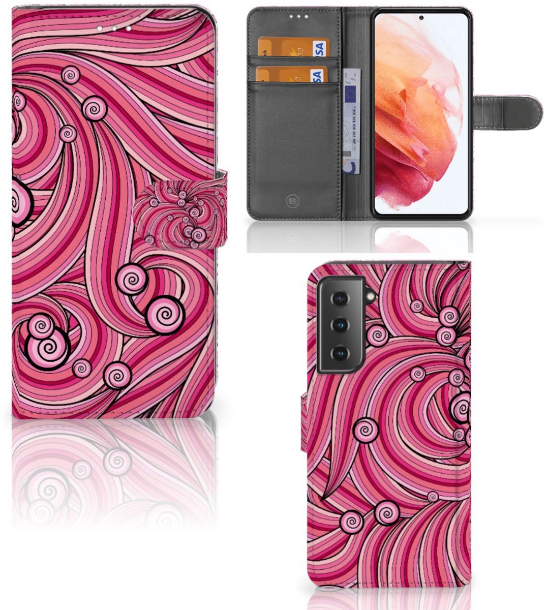 Samsung Galaxy S21 Hoesje Swirl Pink