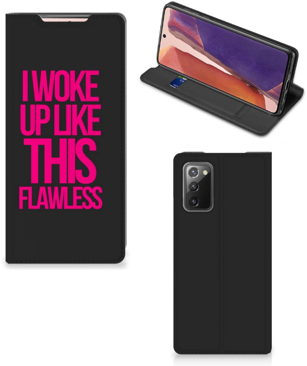 Samsung Galaxy Note20 Hoesje met tekst Woke Up - Origineel Cadeau Zelf Maken