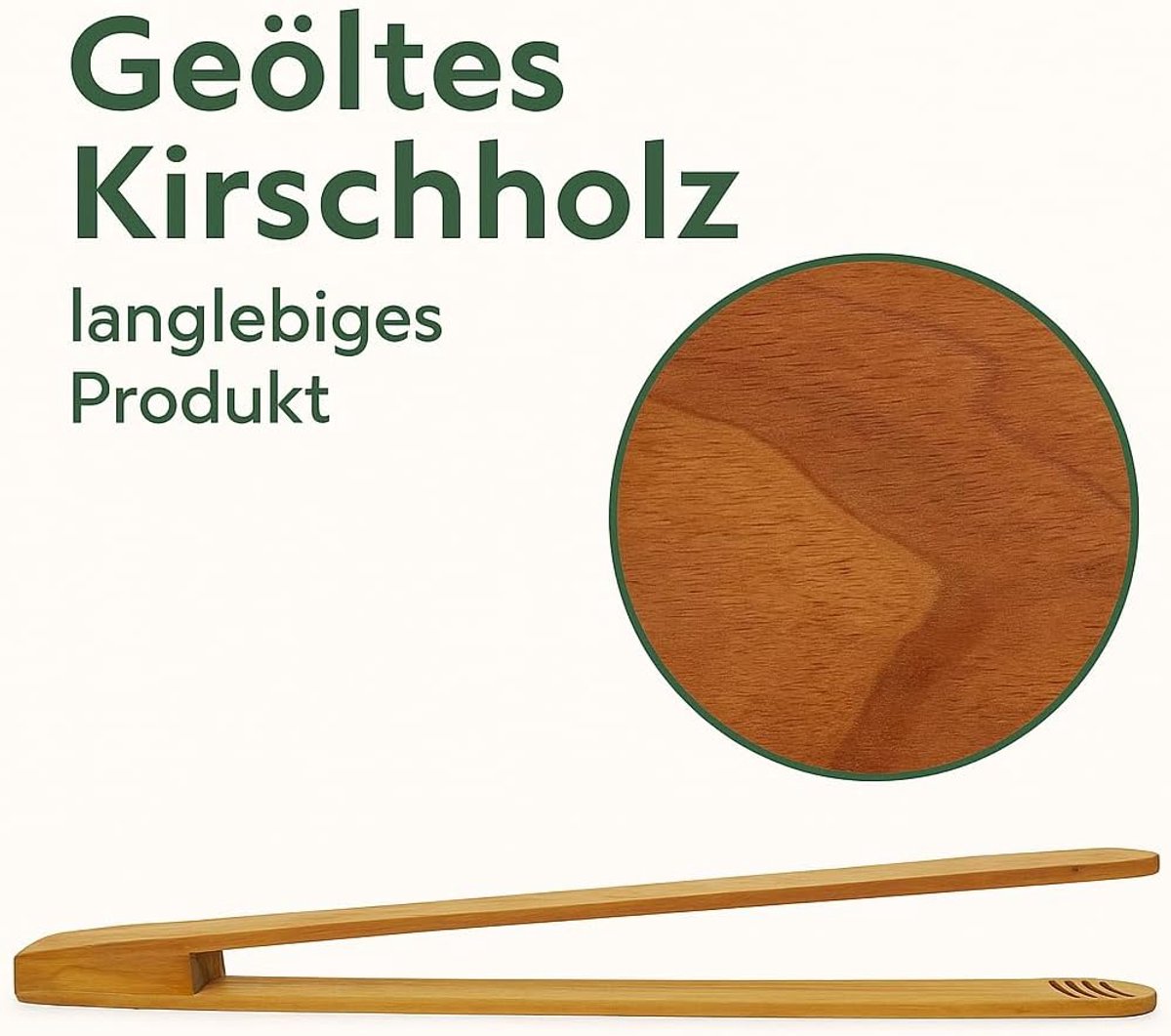 6-delige Houten Keukentang Set van Kersenhout voor Barbecue en Pannen
