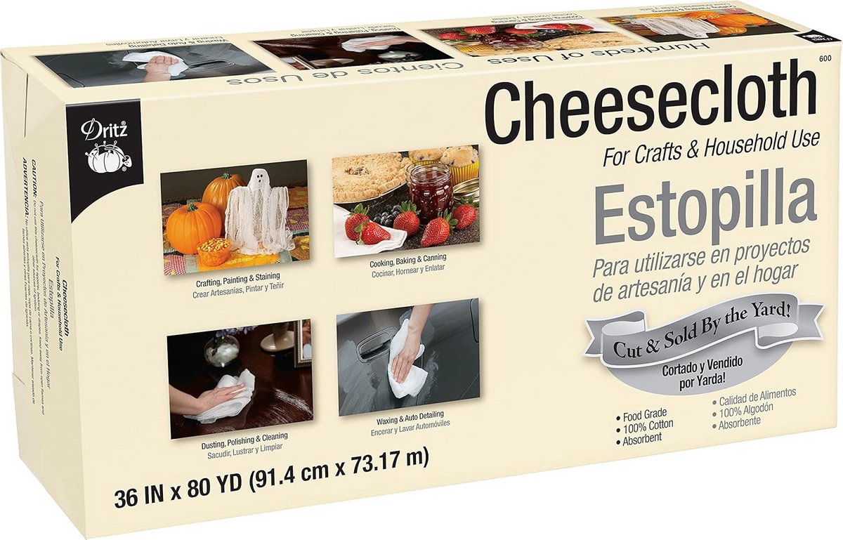 Luxe Kaasdoek 100% Katoen Wit - Grote Afmeting voor Keuken en Hobby