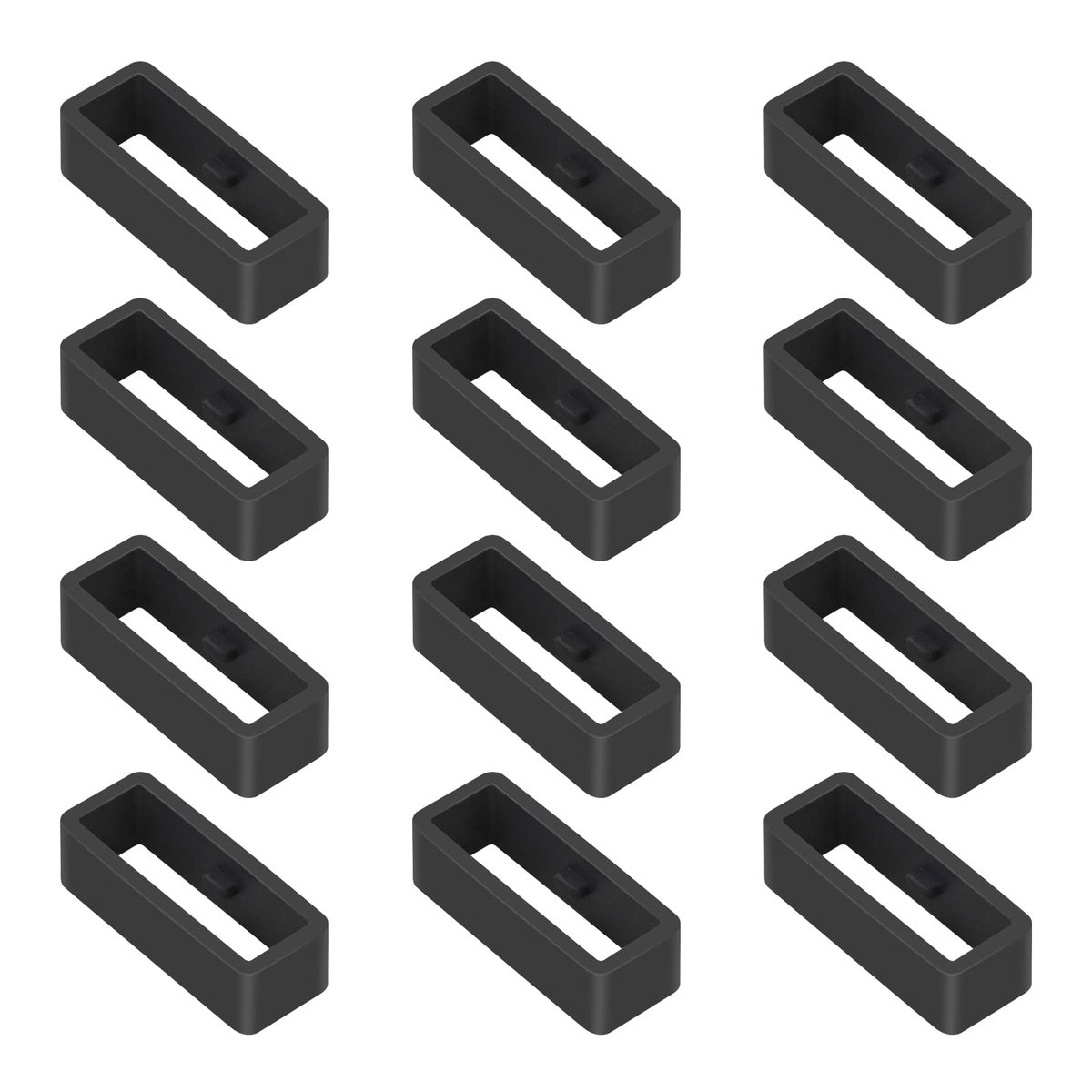 Siliconen Horlogeband Loop - Set van 12 - Geschikt voor 22 mm Horlogebanden