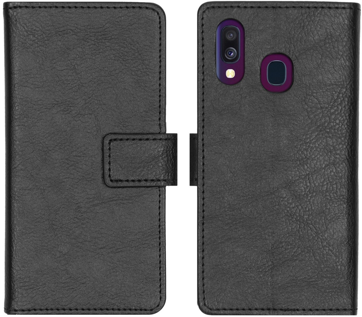 imoshion Hoesje - Geschikt voor Samsung Galaxy A40 - Luxe Bookcase - Zwart